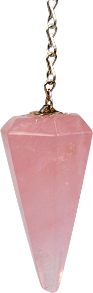 Pendule à Facettes en Quartz Rose