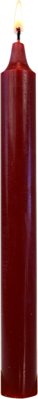 Bougie Teintée Masse - Coloris Bordeaux
