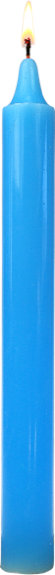 Bougie Teintée Masse - Coloris Bleu Ciel