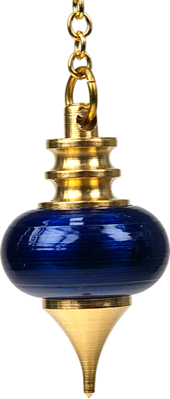 Pendule Mélissium Bleu Métal Doré - 30 Gr