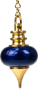 Pendule Mélissium Bleu Métal Doré - 30 Gr