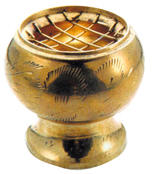 Brûle-encens laiton - coloris doré - diam. 5,5 cm