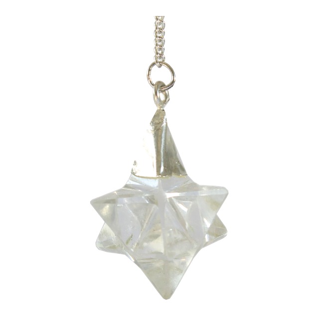 [3660341161128] Pendule Merkaba en Cristal de Roche