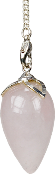 Pendule Lotus en Quartz Rose