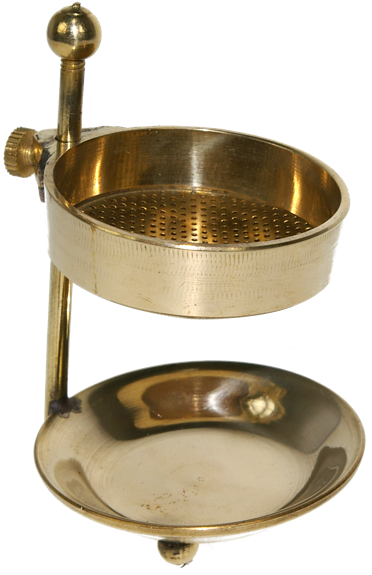 Brûle-encens réglable hauteur - laiton doré