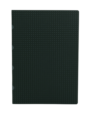 Paper-Oh - Noir sur Gris / Noir sur Gris - A4 - Quadrillé