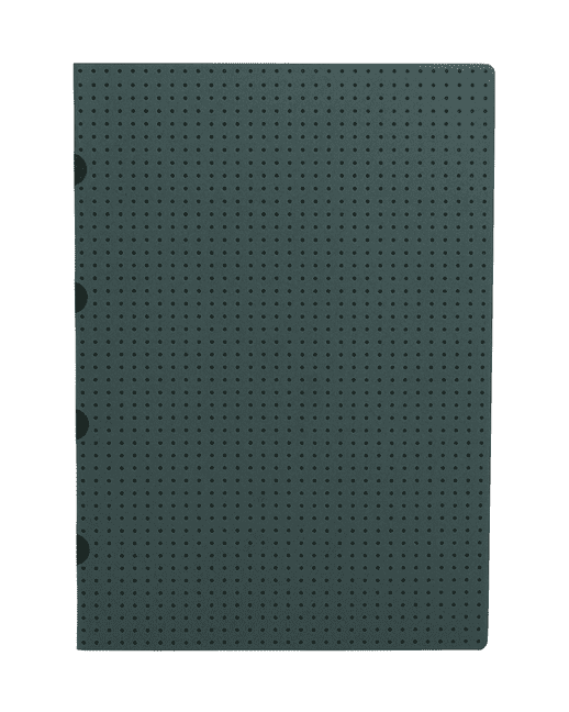 Paper-Oh - Gris sur Noir / Gris sur Noir - A4 - Non ligné