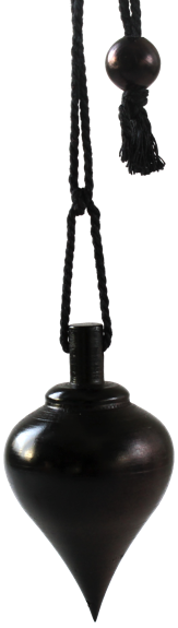 Pendule Goutte en Buis Teinté Noir