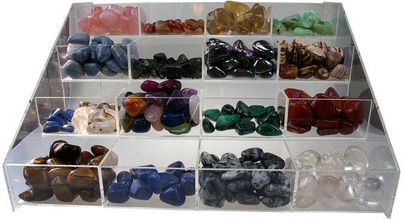 Présentoir acrylic Pierres 16 Cases - Vide