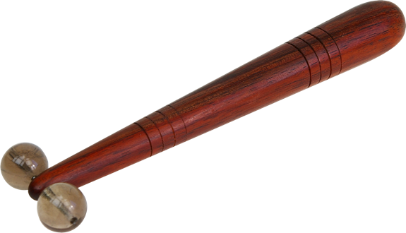 Roulette massage corps - Bois de rose - Quartz fumé