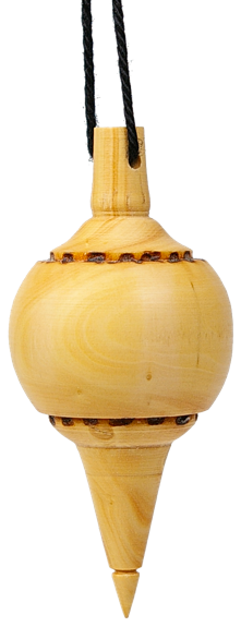 Pendule Boule en Buis Gravé