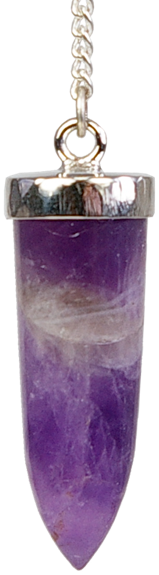 Pendule Pointe Simple en Améthyste