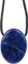 Collier Sodalite Pierre ovale percée Cordon noir