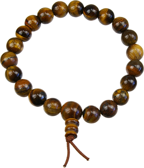 Bracelet mala tibétain - Oeil de tigre