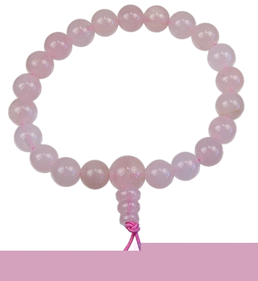 Bracelet mala tibétain - Quartz rose