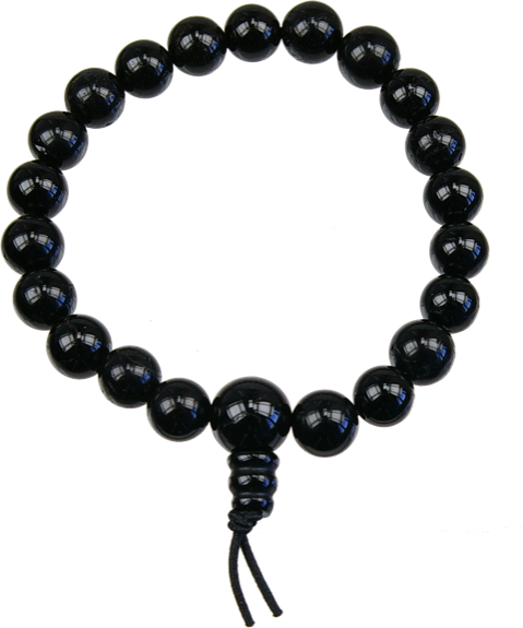 Bracelet mala tibétain - Onyx Noir