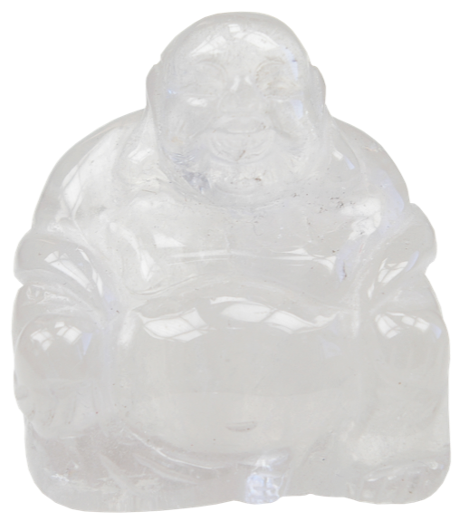 Bouddha Rieur Assis 4 cm - Cristal de roche
