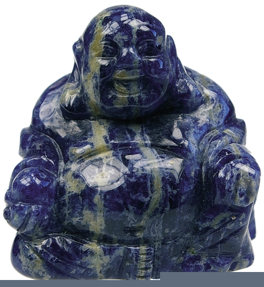 Bouddha Rieur Assis 4 cm - Sodalite