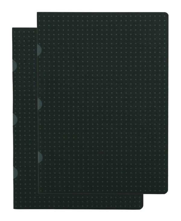 Paper-Oh - Noir sur Gris / Noir sur Gris - A5 - Non ligné