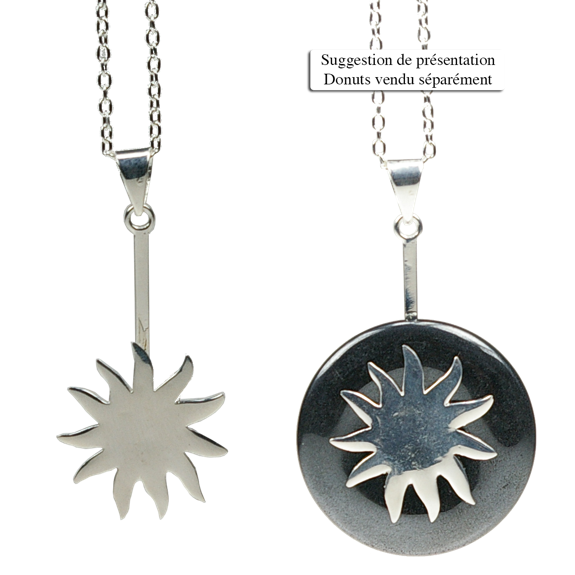 Porte-donut métal argenté - Soleil