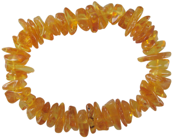 Bracelet Ambre Jaune miel Chips
