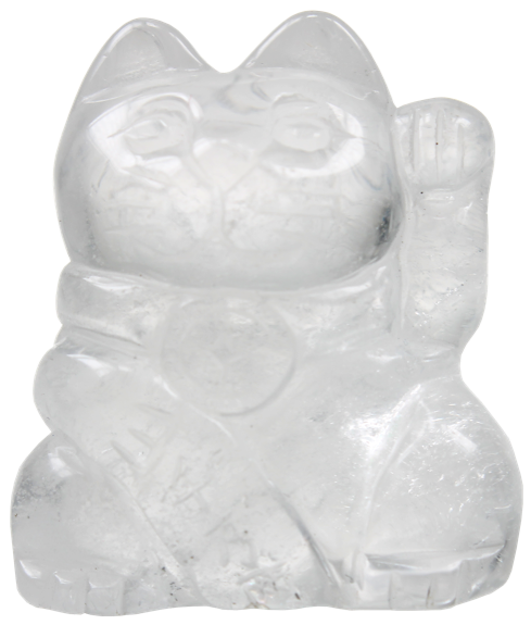 Chat Porte-Bonheur en Cristal de roche