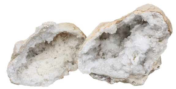 Géode de Quartz Blanc - Pièce environ 13 cm