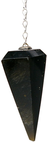 Pendule à Facettes Obsidienne Noire