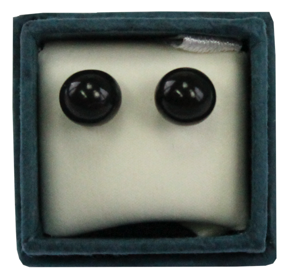 Boucles d'oreilles perles d'onyx - 6 mm