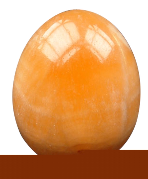 Oeuf Calcite Orange - Pièce de 30 x 45 mm