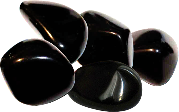 Pierres Roulées - Obsidienne Noire -