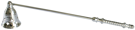 Eteignoir laiton argenté - cloche avec étoiles