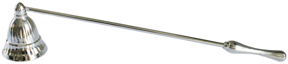 Eteignoir laiton argenté - cloche striée