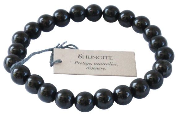 Bracelet Shungite Perles rondes 8 mm