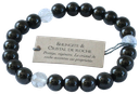 Bracelet Shungite et Cristal de roche Perles rondes 8 mm