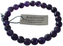 Bracelet Améthyste Perles rondes facettées