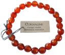 Bracelet Cornaline Perles rondes facettées
