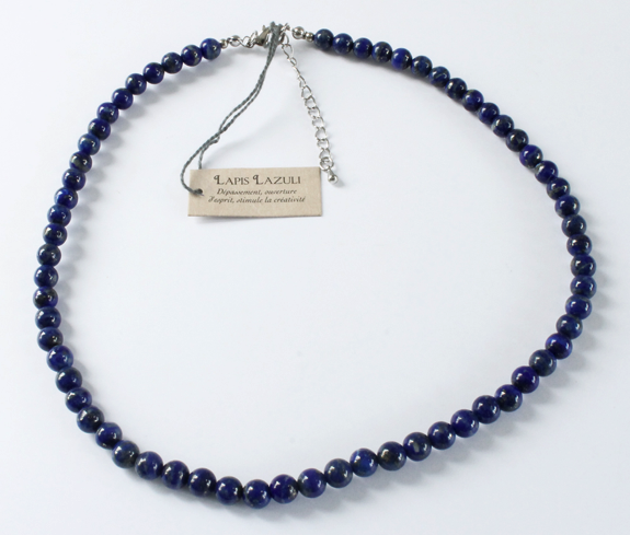 Collier Lapis Lazuli Perles rondes 6 mm