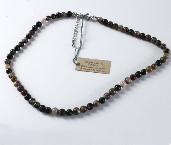 Collier Tourmaline de couleur Perles rondes 7 mm