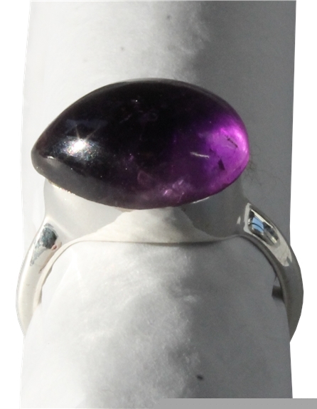 Bague Améthyste Argent 925 Bombée T51