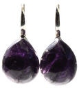 Boucles d'oreilles Améthyste Argent 925 Bombées