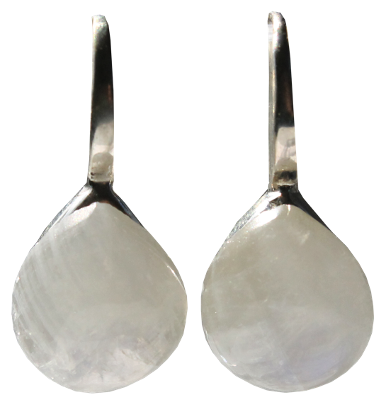 Boucles d'oreilles Pierre de Lune Argent 925 Bombées