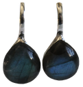 Boucles d'oreilles Labradorite Argent 925 Bombées