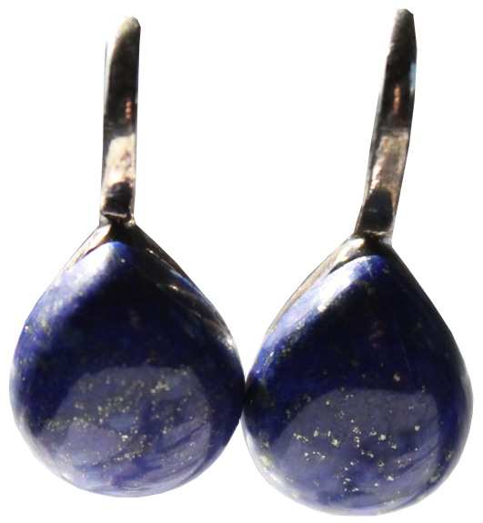 Boucles d'oreilles Lapis Lazuli Argent 925 Bombées