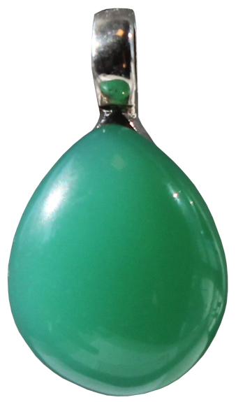 [3660341554838] Pendentif pierre bombée Chryso Onyx