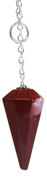 Pendule à Facettes Jaspe Rouge