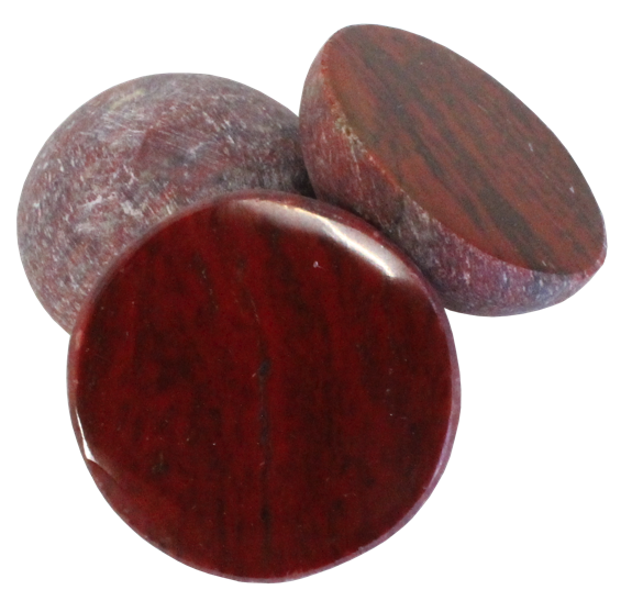 Galet Jaspe Rouge 1 Face Polie