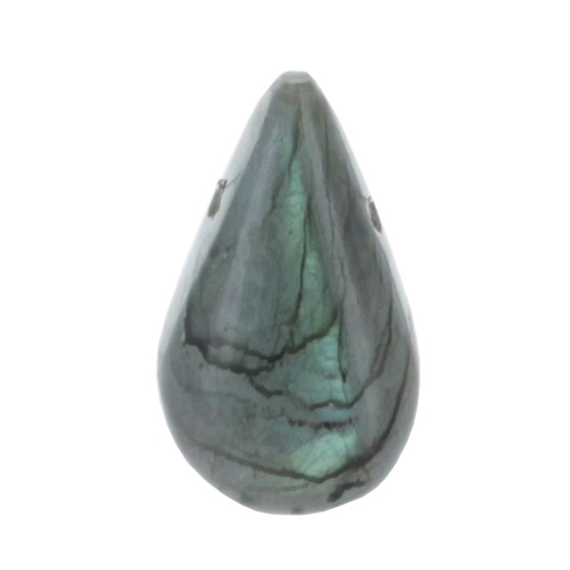 Pendentif Goutte Pierre Percée - Labradorite