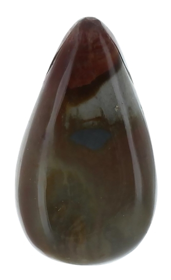 Pendentif Goutte Pierre Percée - Jaspe Polychrome