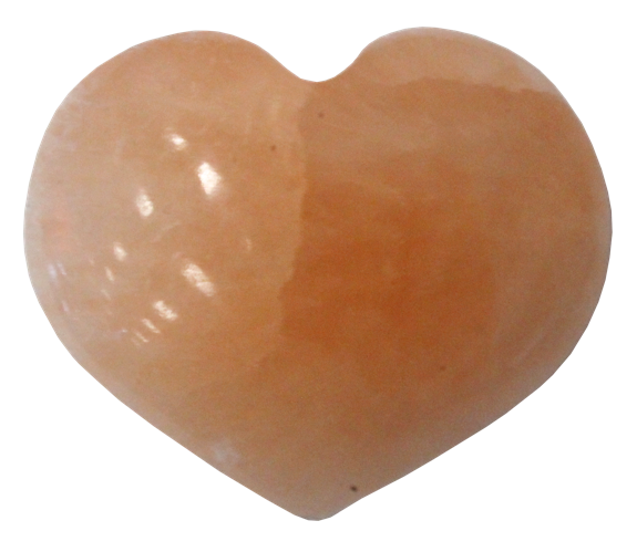 Cœur en Sélénite Orange